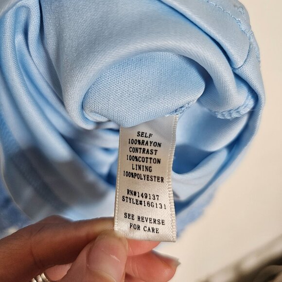 Fashion on Earth Blue Cold Shoulder Mini Dress - Women's S - Lace, Boho, Bell - Picture 6 of 10